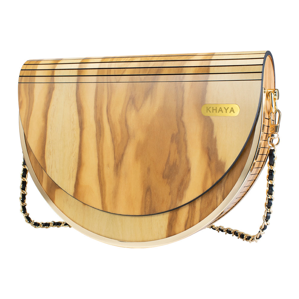 Khaya Wooden Crossbody Bag