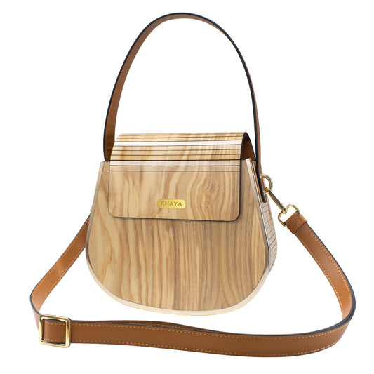 Khaya-Handtasche aus Holz